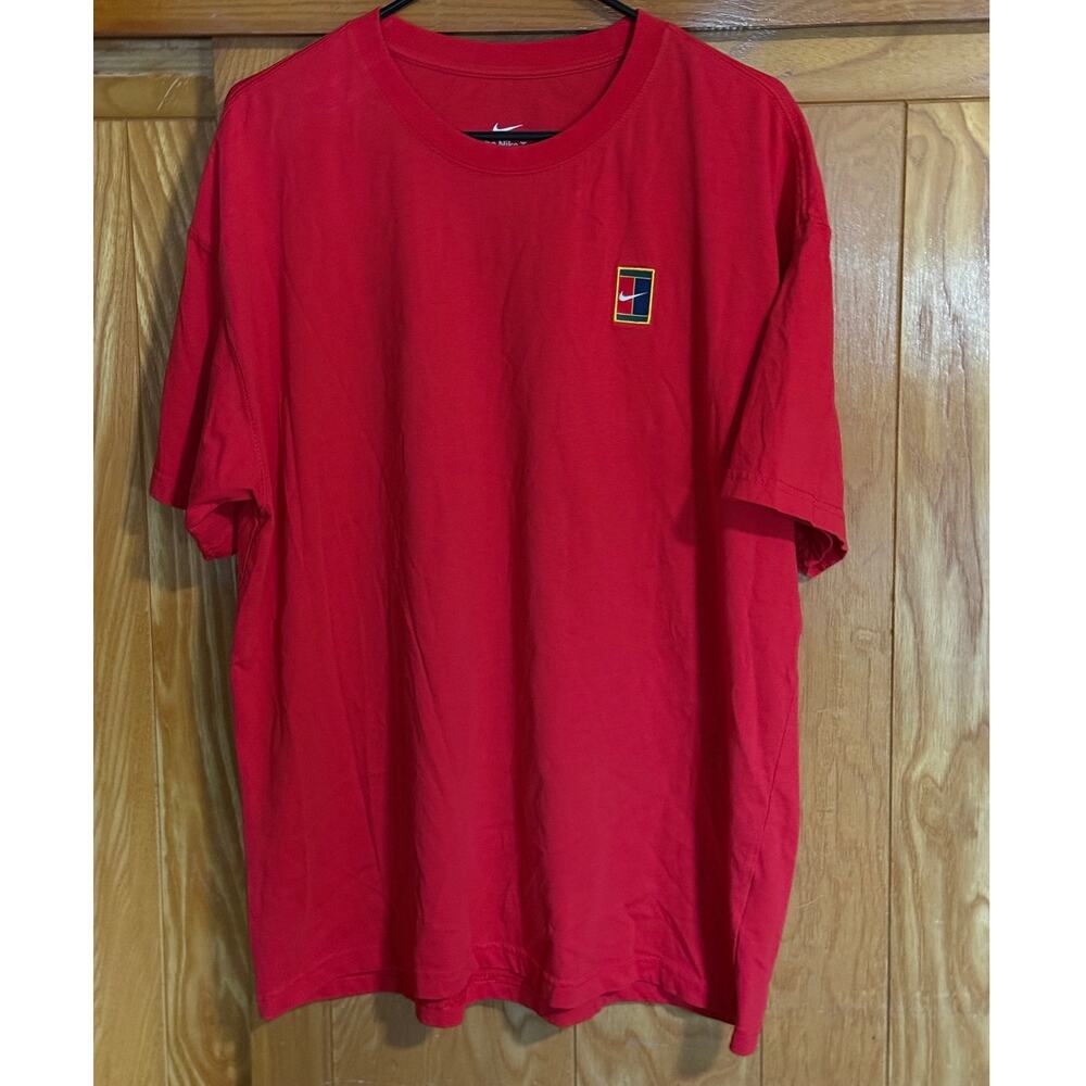 NikeCourt Max90 Heritage Tennis T-Shirt - University Red XL